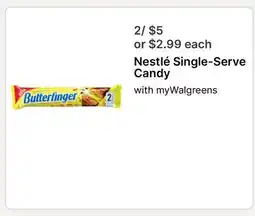 Walgreens Nestlé Single-Serve Candy offer