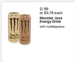 Walgreens Monster Java Energy Drink offer
