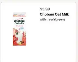 Walgreens Chobani Oat Milk offer