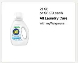 Walgreens All Laundry Care offer