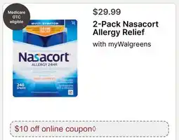Walgreens 2-Pack Nasacort Allergy Relief offer