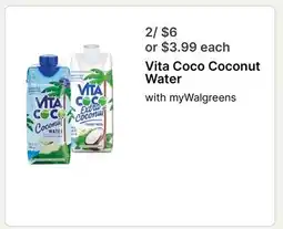 Walgreens Vita Coco Coconut Water offer