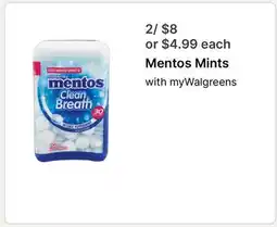 Walgreens Mentos Mints offer