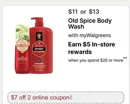 Walgreens Old Spice Body Wash offer