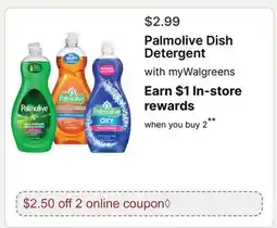 Walgreens Palmolive Dish Detergent offer
