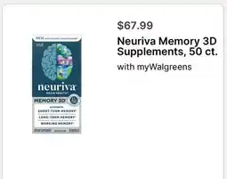 Walgreens Neuriva Memory 3D Supplements 50 ct offer