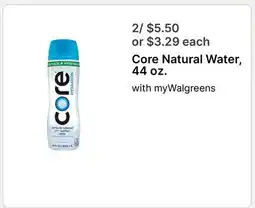 Walgreens Core Natural Water 44 oz offer