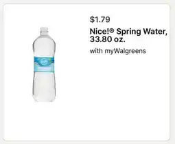 Walgreens Spring Water 33.80 oz offer