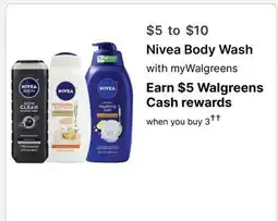 Walgreens Nivea Body Wash offer