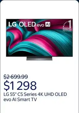Walmart LG 55 C5 Series 4K UHD OLED evo AI Smart webOS 25 TV, OLED55C5PUA offer