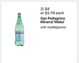 Walgreens San Pellegrino Mineral Water offer