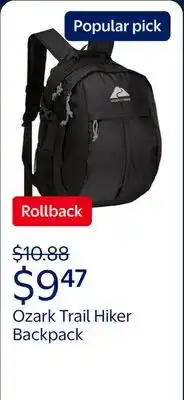 Walmart Ozark Trail Hiker Backpack 25 Liter offer
