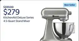 Walmart KitchenAid Deluxe Series 4.5-Quart Tilt-Head Stand Mixer, Contour Silver, KSM97CU offer