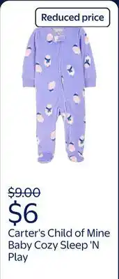 Walmart Carter's Child of Mine Baby Cozy Sleep 'N Play offer