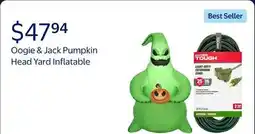 Walmart Oogie & Jack Pumpkin Head Yard Inflatable + Hyper Tough 25FT Tri-Outlet Outdoor Extension Cord offer