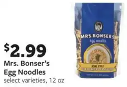 Fareway Mrs. Bonser's Egg Noodles offer