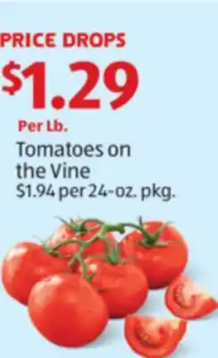 Aldi Tomatoes on the Vine offer