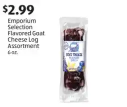 Aldi Emporium Selection Flavored Goat Cheese Log Assortment offer
