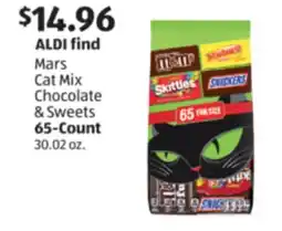 Aldi Mars Cat Mix Chocolate & Sweets 65-Count offer