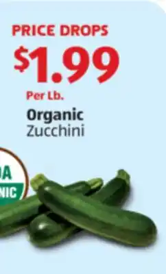 Aldi Organic Zucchini offer