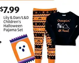 Aldi Lily & Dan/L & D Children's Halloween Pajama Set offer