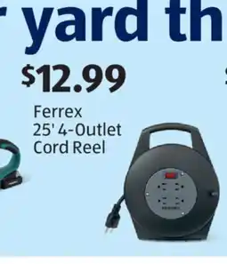 Aldi Ferrex 25' 4-Outlet Cord Reel offer