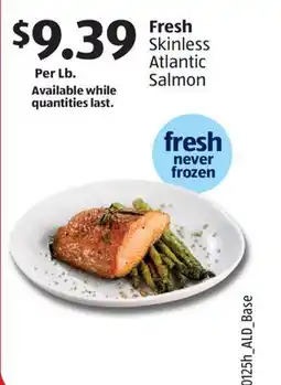 Aldi Fresh Skinless Atlantic Salmon offer