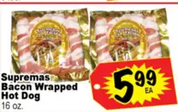 Superior Grocers Supremas Bacon Wrapped Hot Dog offer
