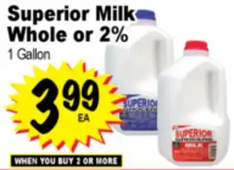Superior Grocers Superior Milk offer