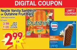 Superior Grocers Nestle Vanilla Sandwich or Outshine Fruit Bars offer