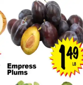 Superior Grocers Empress Plums offer