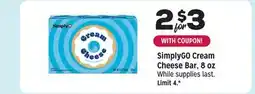 Grocery Outlet SimplyGO Cream Cheese Bar, 8 oz offer