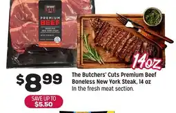 Grocery Outlet The Butchers' Cuts Premium Beef Boneless New York Steak, 14 oz offer
