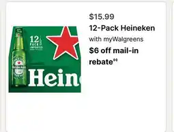 Walgreens 12-Pack Heineken with myWalgreens offer