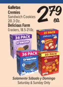 El Super Fresh Sandwich Cookies, 20.3 Oz., Delicious Farm Crackers, 18.5-21 Oz offer