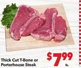 Vallarta Supermarkets Thick Cut T-Bone or Porterhouse Steak offer