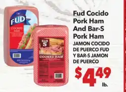 Vallarta Supermarkets Fud Cocido Pork Ham And Bar-S Pork Ham/JAMON COCIDO DE PUERCO FUD Y BAR-S JAMON DE PUERCO offer