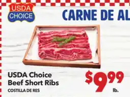 Vallarta Supermarkets USDA Choice Beef Short Ribs/COSTILLA DE RES offer