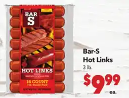 Vallarta Supermarkets Bar-S Hot Links offer