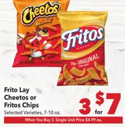 Vallarta Supermarkets Frito Lay Cheetos or Fritos Chips offer