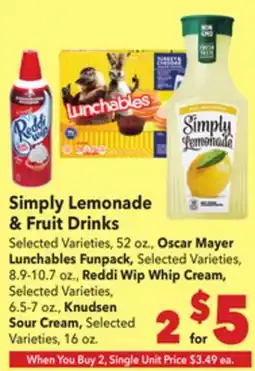 Vallarta Supermarkets Simply Lemonade & Fruit Drinks offer