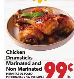 Vallarta Supermarkets Chicken Drumsticks Marinated and Non Marinated/PIERNITAS DE POLLO PREPARADAS Y SIN PREPARAR offer