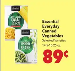 Vallarta Supermarkets Essential Everyday Canned Vegetables offer