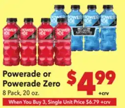 Vallarta Supermarkets Powerade or Powerade Zero offer