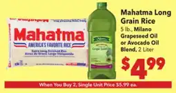 Vallarta Supermarkets Mahatma Long Grain Rice offer