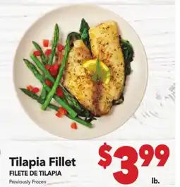Vallarta Supermarkets Tilapia Fillet / FILETE DE TILAPIA offer