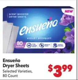 Vallarta Supermarkets Ensueño Dryer Sheets offer