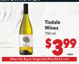 Vallarta Supermarkets Tisdale Wines offer