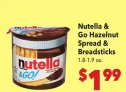 Vallarta Supermarkets Nutella & Go Hazelnut Spread & Breadsticks offer