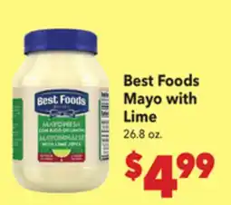 Vallarta Supermarkets Best Foods Mayo with Lime offer